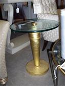 Glass and Gold base occ. table