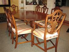 Dining Room table and eight chairs