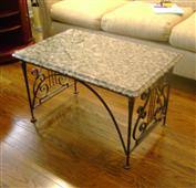 Granite and Iron Cocktail Table