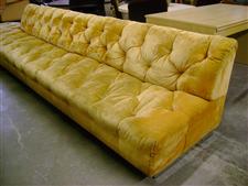 Armless Velvet Tufted Sofa