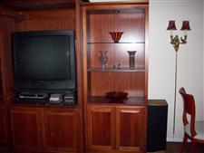 Entertainment Center with display case
