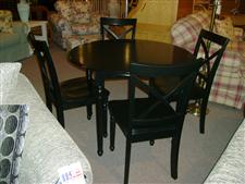 Black Kitchen Set with X Back Chairs