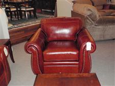 LEATHER CHAIR with NAIL HEADS