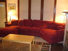 Red/ Coral Sectional Couch