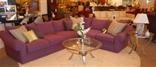 L Shaped Burgundy 2 Piece Sectional