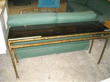 Smoked glass console table