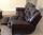 Brown leather reclining sofa